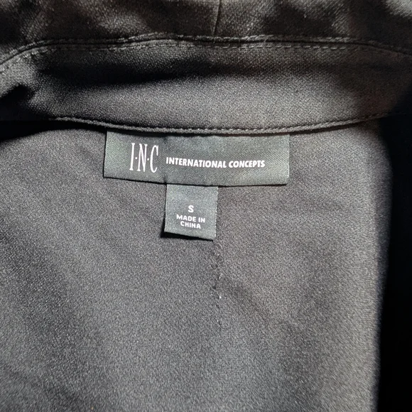 INC International Concepts Black Fringe Blazer - Picture 2 of 7